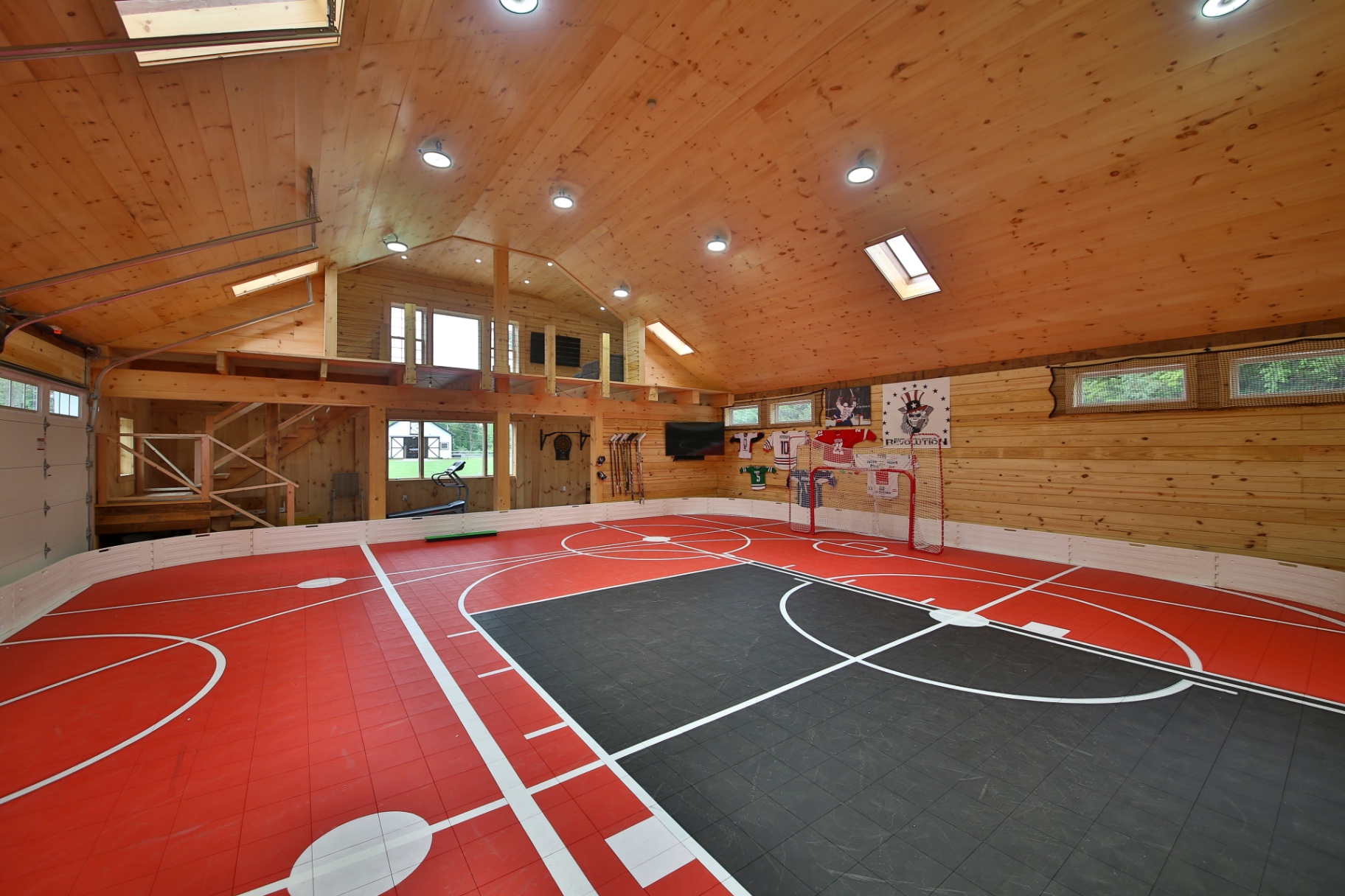 Indoor sport court barn